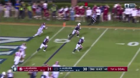 auburn pick six video